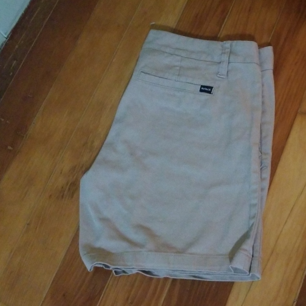 Tan hurley shorts size 7
